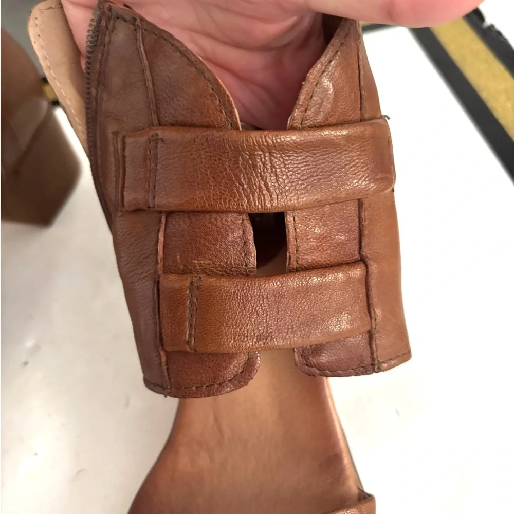 Miz Mooz brandy leather Azavea heeled sandals - Picture 12 of 14